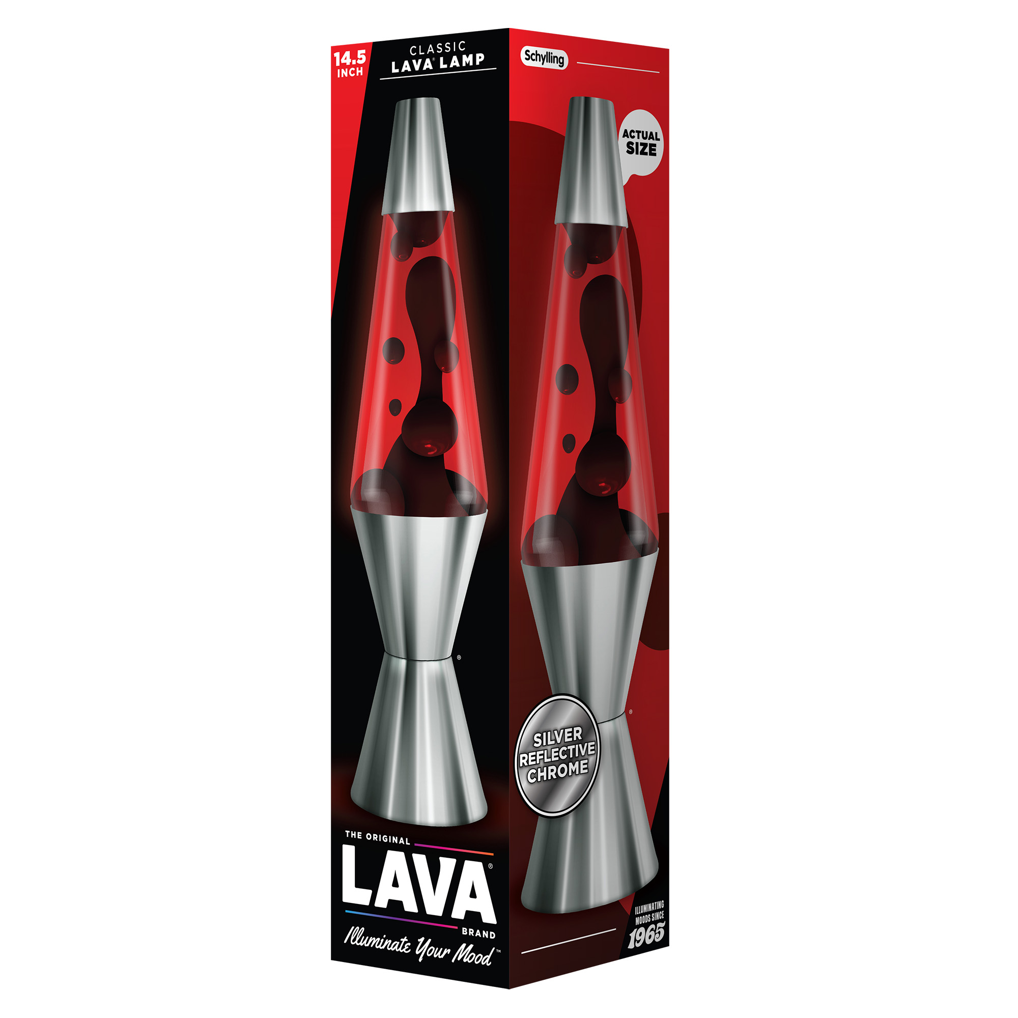 14.5" Lava Lamp Chrome Plated Crimson - Image 2